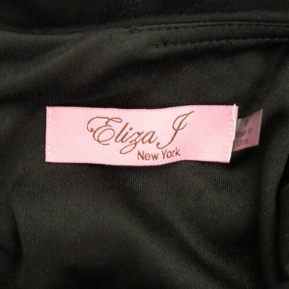 Eliza J Black Dress Size 6 Beaded Sleeveless Midi - Picture 5 of 6